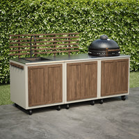 Gastro buitenkeuken combinatie met 3 modules + Kamado SUMO Maxi