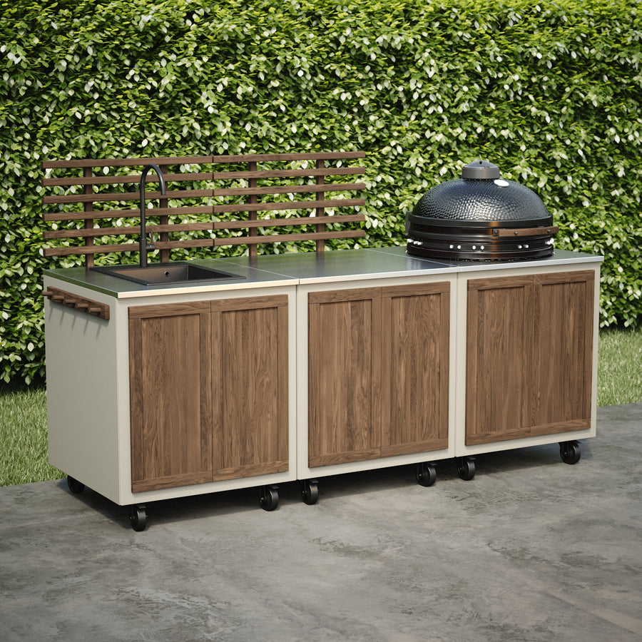 Gastro buitenkeuken combinatie met 3 modules + Kamado SUMO Maxi