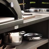 UMAMI buitenkeukenpakket, spoelmodule en module 3, beige / roestvrij staal