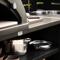 UMAMI buitenkeukenpakket, spoelmodule en module 3, zwart / roestvrij staal