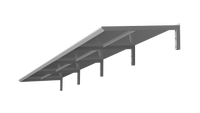 MODERN entre-deurmat, L400 x D85 x H27,5 cm, grijs