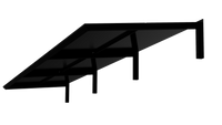 MODERN entre-deurmat, L390 x D85 x H27,5 cm, zwart