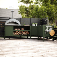 UMAMI buitenkeukenpakket, wasmodule, hoekmodule, module 3, groen