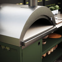 UMAMI buitenkeukenpakket, wasmodule, hoekmodule, module 3, groen/roestvrij