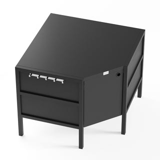 UMAMI buitenkeukenpakket, wastafelmodule, hoekmodule, module 3, zwart