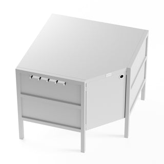 UMAMI buitenkeukenpakket, spoelmodule, hoekmodule, module 3, wit