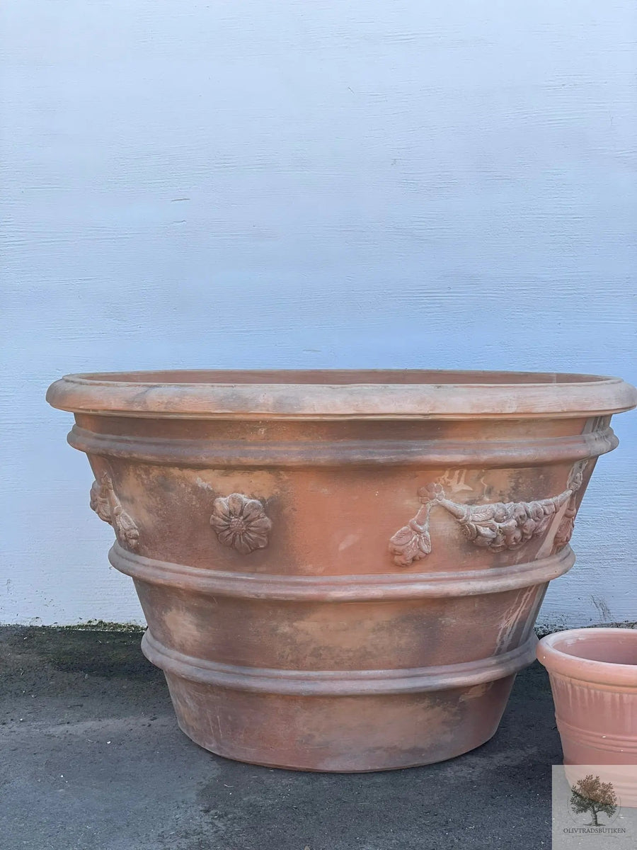 Terracotta Pot Antiek - Impruneta Garland - 140 cm diameter - 83 cm hoogte 