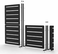 RAMA inkijkbescherming 3 secties hoog, zwart, L240 x D30 x H153 cm