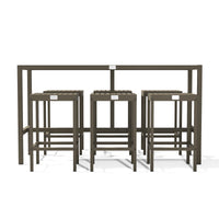 UMAMI bartafel 172 cm met 6 barkrukken, beige