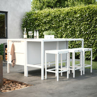 UMAMI bartafel 172cm met 6 barstoelen, wit