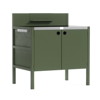 Speciale prijs UMAMI buitenkeuken module 1 + 2 incl. hoes, groen / roestvrij staal