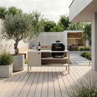 UMAMI Module 3, beige / roestvrij staal + zwarte kamado NORDIC FLAME 