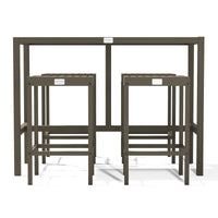 UMAMI bartafel 123cm met 4 barstoelen, beige