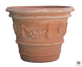 Terracotta Pot - Impruneta Garland - 40 cm diameter - 32 cm hoogte 
