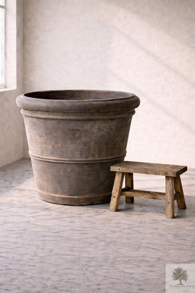 Pot Terracotta Grijs - Toscana - 80 cm diameter - 64 cm hoogte 