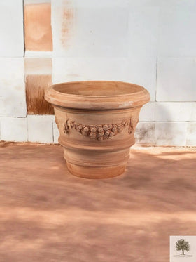 Terracotta Pot - Impruneta Garland - 40 cm diameter - 32 cm hoogte 