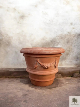 Terracotta Pot - Impruneta Garland - 50 cm diameter - 42 cm hoogte 