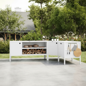 UMAMI buitenkeukenpakket, spoelmodule, hoekmodule, module 3, wit