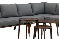 Roxo hoekbank met salontafel - bruin / grijs