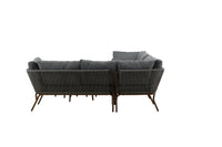 Roxo hoekbank met salontafel - bruin / grijs