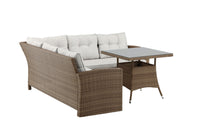 Watford hoekbank met salontafel - natuur / beige