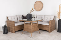 Watford hoekbank met salontafel - natuur / beige