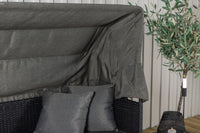 Nopy ligbed met dak - zwart / grijs