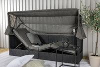 Nopy ligbed met dak - zwart / grijs
