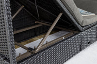 Nopy ligbed met dak - zwart / grijs