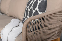 Chania hoekbank met salontafel - latte / acacia