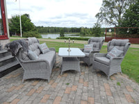 Washington bankgroep met salontafel - grijs / grijs