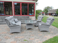 Washington bankgroep met salontafel - grijs / grijs