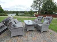 Washington bankgroep met salontafel - grijs / grijs