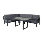 Barcelona hoekbank met salontafel - zwart