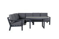 Barcelona hoekbank met salontafel - zwart