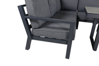 Barcelona hoekbank met salontafel - zwart