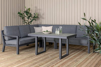 Barcelona hoekbank met salontafel - zwart