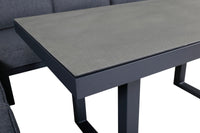 Barcelona hoekbank met salontafel - zwart