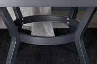 Virya hoekbank incl. salontafel (3+2+1) zwart alu / grijs touw / grijze kussens