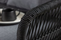 Chania hoekbank met salontafel - zwart / acacia