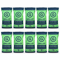 GRILLEP Premium grillkol av al – 10 × 30 liter