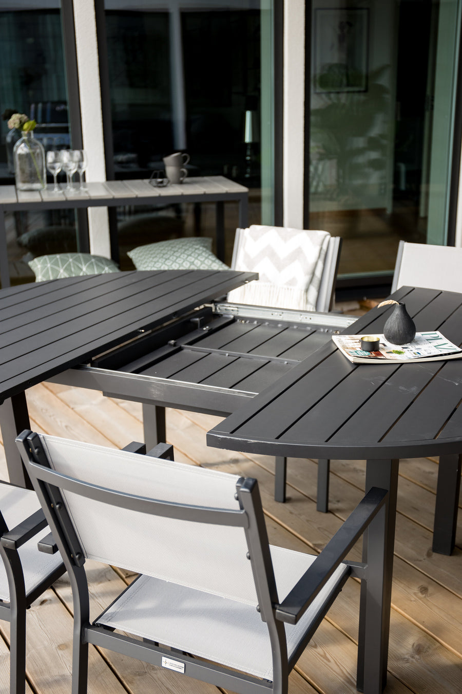 Marbella Ronde Eetgroep met Copacabana stoelen 