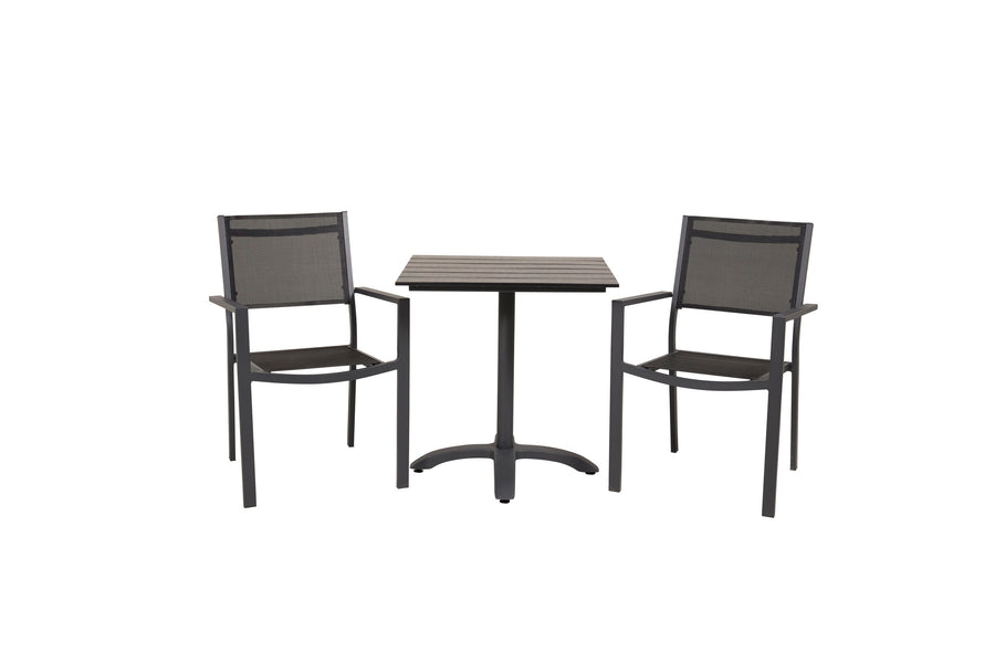 Eettafel Colorado met de stoelen Copacabana 