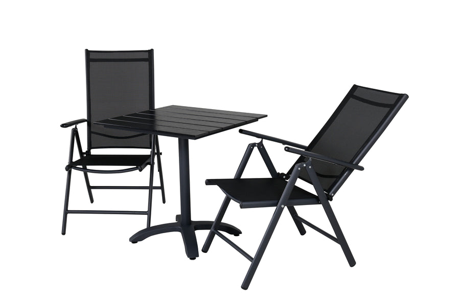 De eettafel Colorado met de stoelen Break 