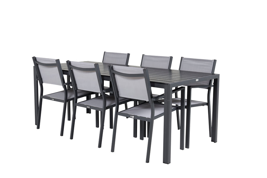 Break Rechthoekige Eetgroep met Copacabana stoelen 