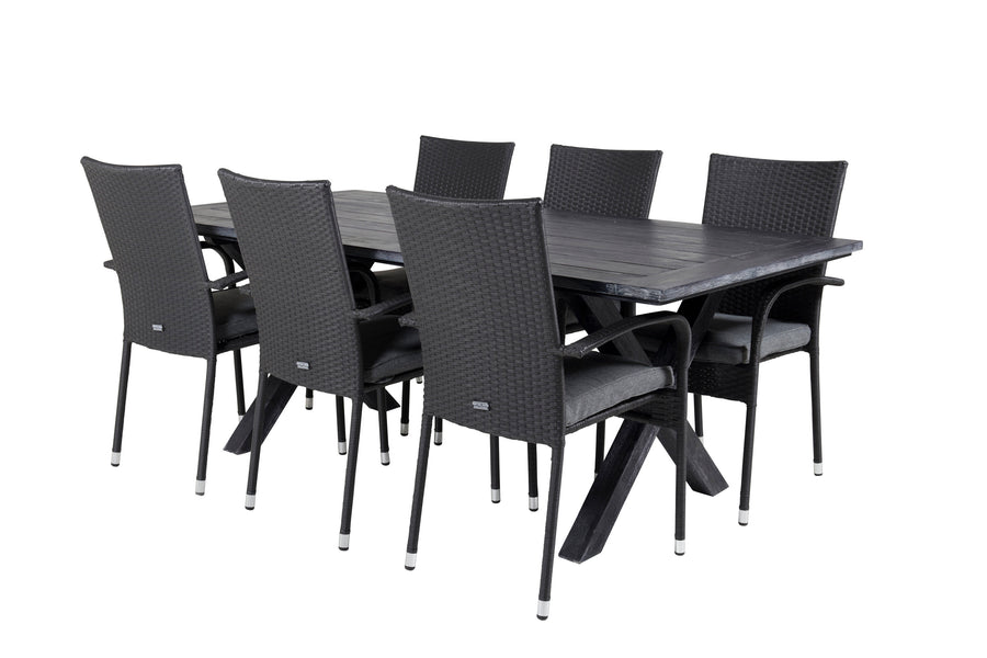 Eetgroep Rives met de stoelen Anna 