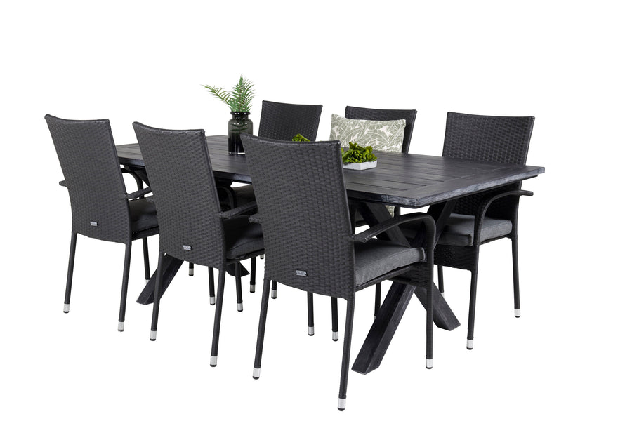 Eetgroep Rives met de stoelen Anna 