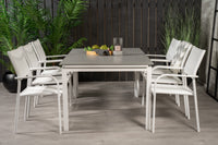 Eetgroep Levels met de stoelen Santorini 