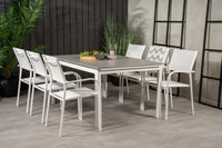 Eetgroep Levels met de stoelen Santorini 