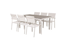 Eetgroep Levels met de stoelen Santorini 